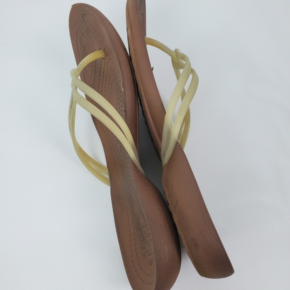 CROCS Lightweight Comfortable Thong Sandals Sz 7 - Picture 5 of 10